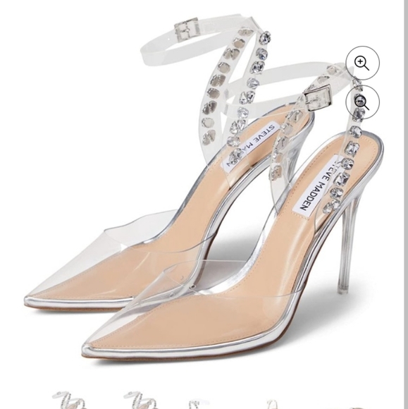Steve Madden Vary Womens Rhinestone Ankle Strap Dress Heels $150 - Picture 1 of 11